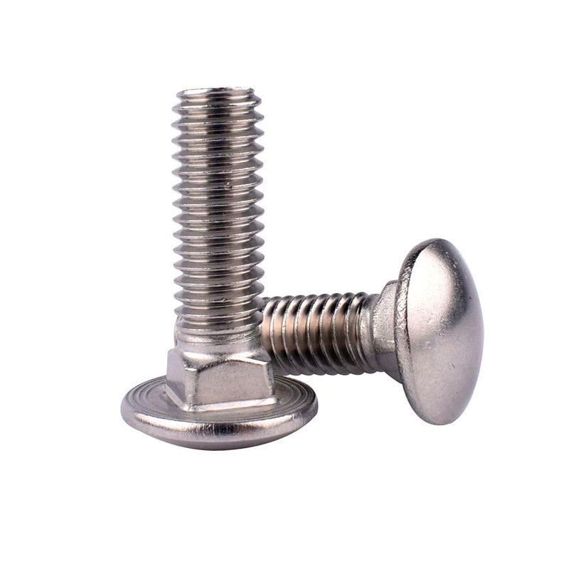 VAMUOEFL 1/4-20 x 7/8" Carriage Bolts Screws, 18-8 Stainless Steel 304, Round Head, Square Neck, UNC Fully Machine Coarse Threaded,20Pcs - Image 1